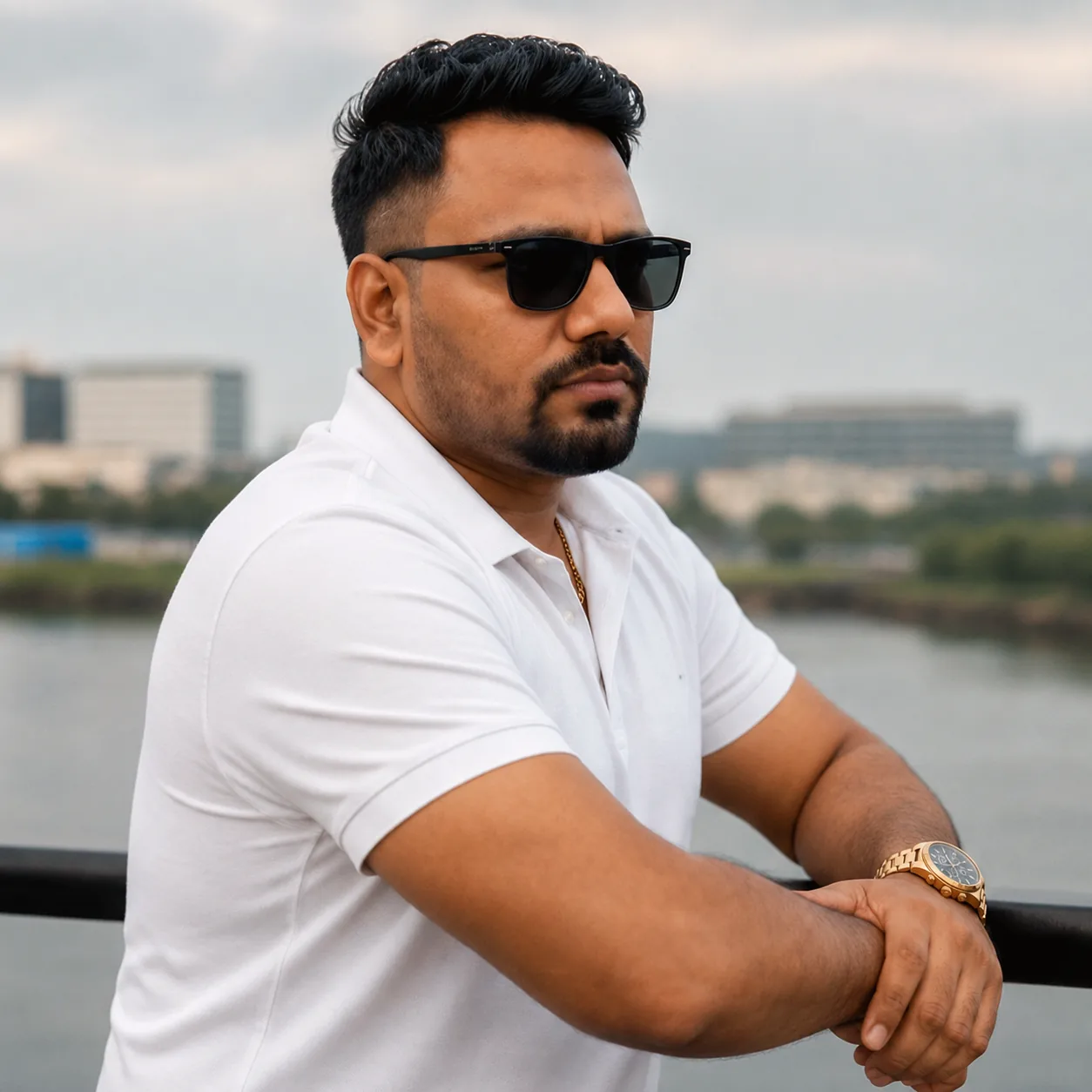 Surya Kant Jha, Chairman of The Holidays Group - Chairman profile at an outdoor business setting